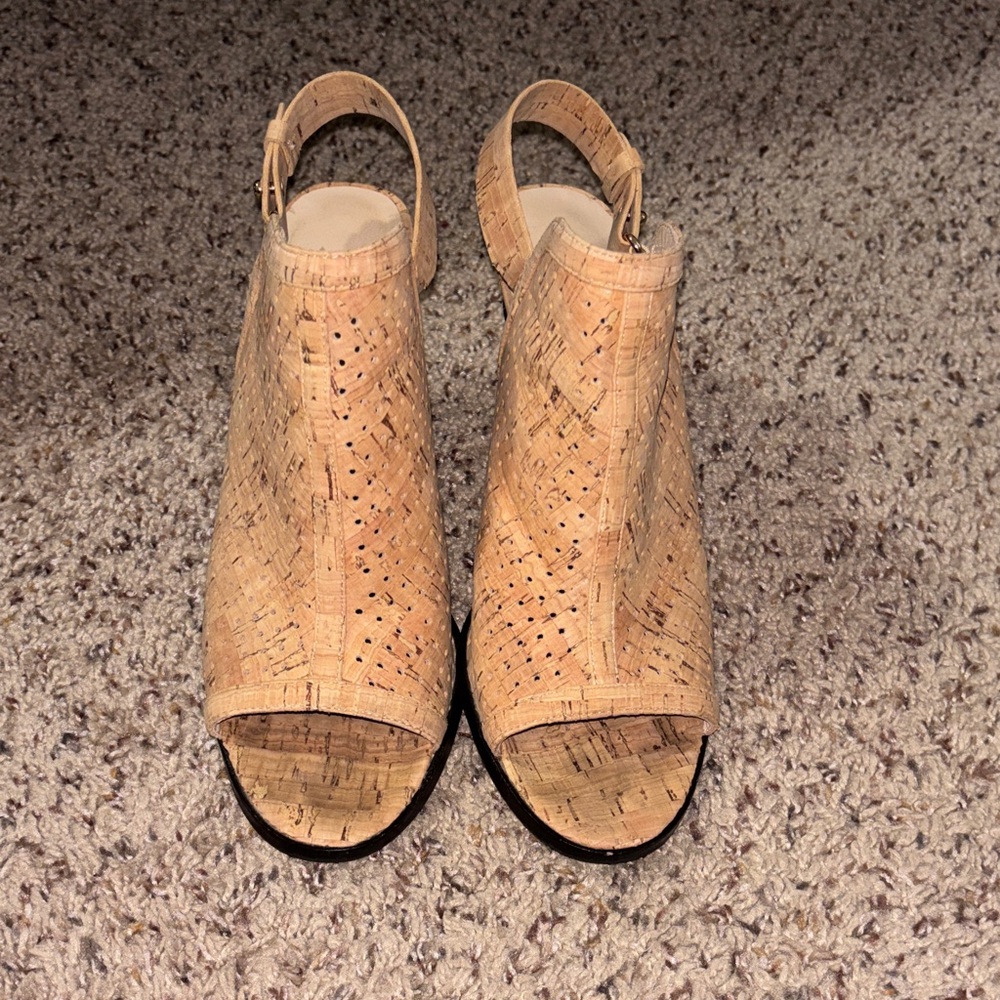 SESTO MEUCCI- Lansa cork sling backs - Picture 1 of 5